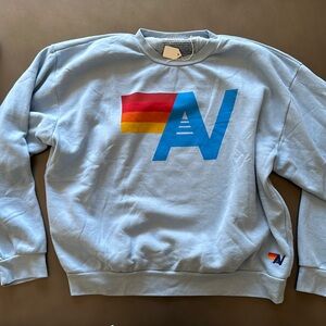 NWT aviator nation crewneck in ice blue